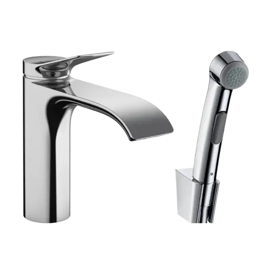 Hansgrohe Vivenis Tek Kollu Lavabo Bataryası Bidette El Duşu Ve 160 Cm Hortum İle Krom, 75210000