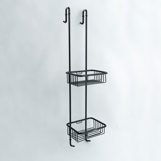 Hüppe Butler Askılı İkili Şampuanlık, Siyah, 6492001062200000 - 2