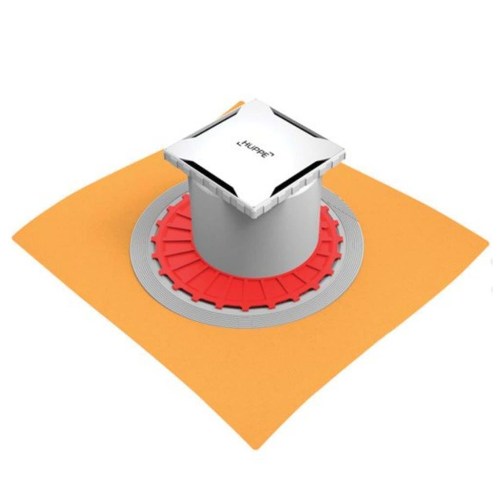 Hüppe Master S 10x10 Yalıtımlı Noktasal Su Gideri, Mat, Yandan, 47H0026000000005 - 1