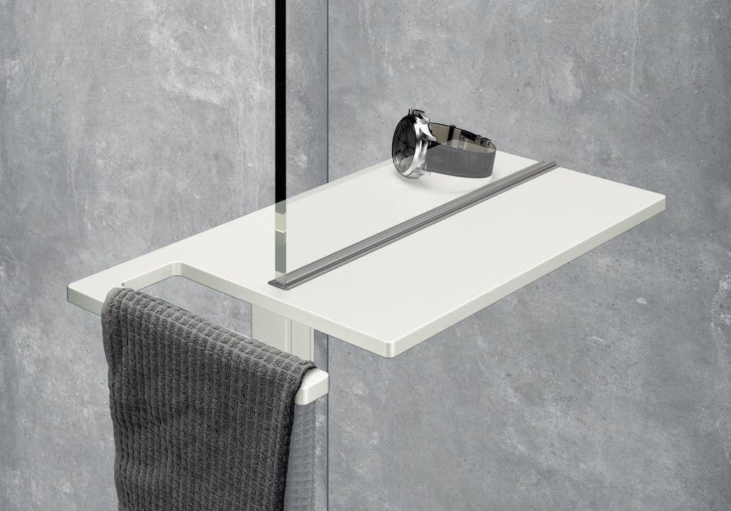 Hüppe Select+ Havluluklu Şampuanlık, Mat Beyaz, SL24011820000000 - 2