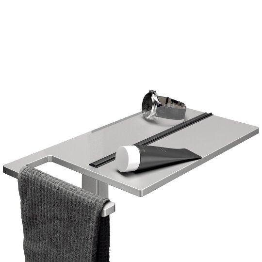 Hüppe Select+ Havluluklu Şampuanlık, Mat Gümüş, SL24010870000000