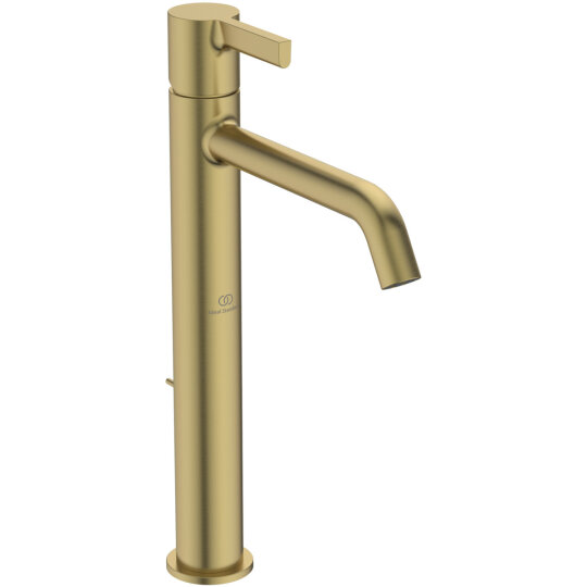 Ideal Standard Atelier Joy Tezgah Üstü Lavabo Bataryası, Fırçalı Altın (Sifon kumandalı), BC781A2