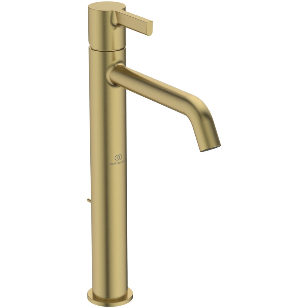 Ideal Standard Atelier Joy Tezgah Üstü Lavabo Bataryası, Fırçalı Altın (Sifon kumandalı), BC781A2 - 1