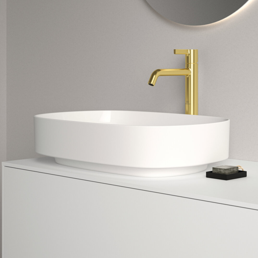 Ideal Standard Atelier Joy Tezgah Üstü Lavabo Bataryası, Fırçalı Altın (Sifon kumandalı), BC781A2 - 3