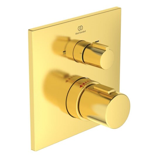 Ideal Standard Ceratherm C100 Ankastre Termostatik Banyo Bataryası, Fırçalı Altın, A7522A2