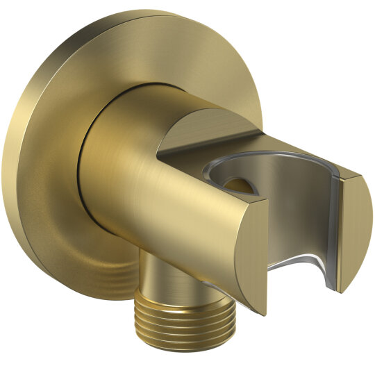 Ideal Standard IdealRain Ankastre El Duşu Askısı ve Dirseği, Fırçalı Altın, BC807A2