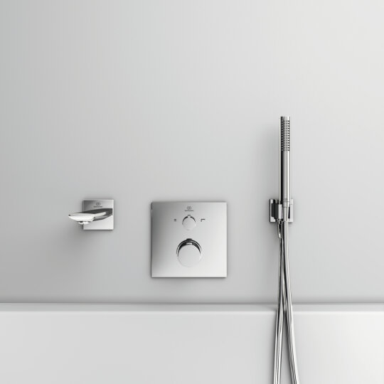 Ideal Standard IdealRain Square El Duşu Askısı ve Dirseği, Krom, BC771AA - 4