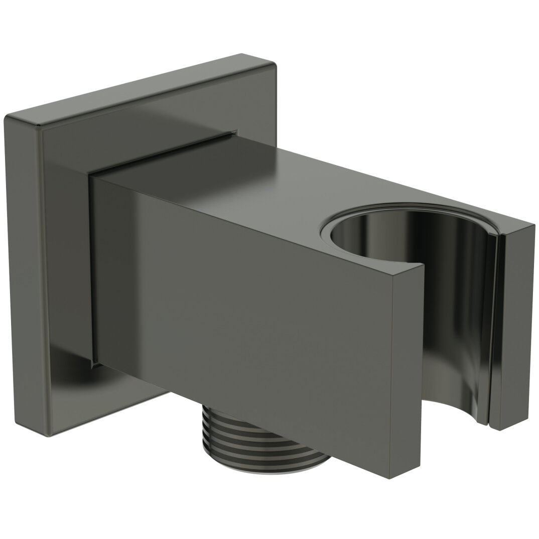 Ideal Standard IdealRain Square El Duşu Askısı ve Dirseği, Manyetik Gri, BC771A5 - 1