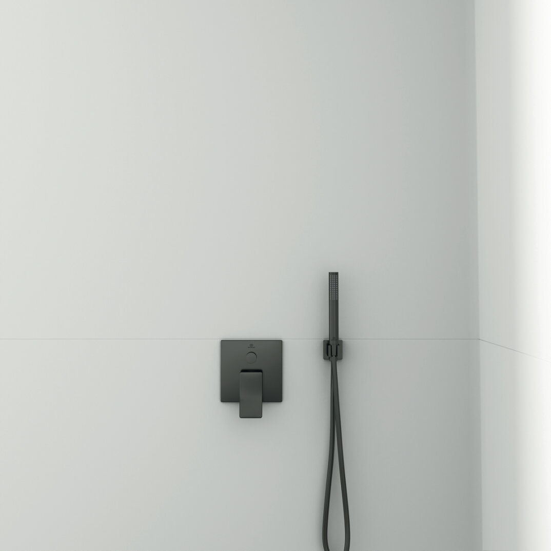 Ideal Standard IdealRain Square El Duşu Askısı ve Dirseği, Manyetik Gri, BC771A5 - 3