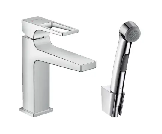 Metropol Tek Kollu Lavabo Bataryası Loop Volan, Bidette El Duşu Ve 160 Cm Duş Hortumu İle, 74522000
