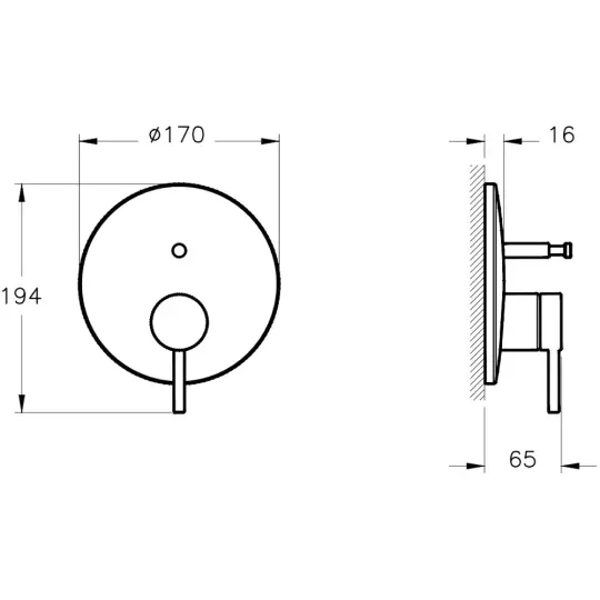 Minimax Round Ankastre Banyo Bataryası, Krom, A43620 - 2