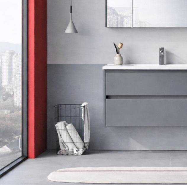 Orka Arno 100 cm Bazalt Gri Banyo Dolabı Alt Modül ve Lavabo (Çekmeceli) , 5008754 - 7