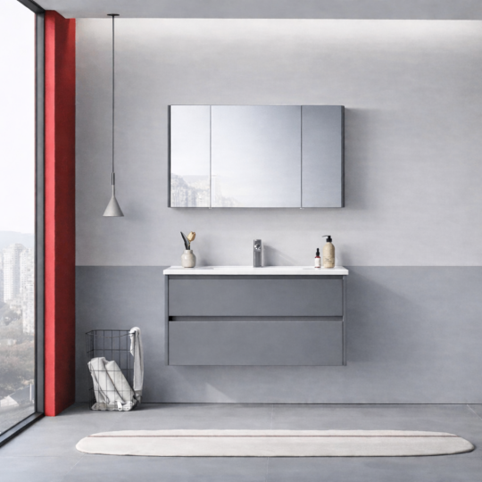 Orka Arno 100 cm Bazalt Gri Banyo Dolabı Takımı (Çekmeceli) , 5008760 