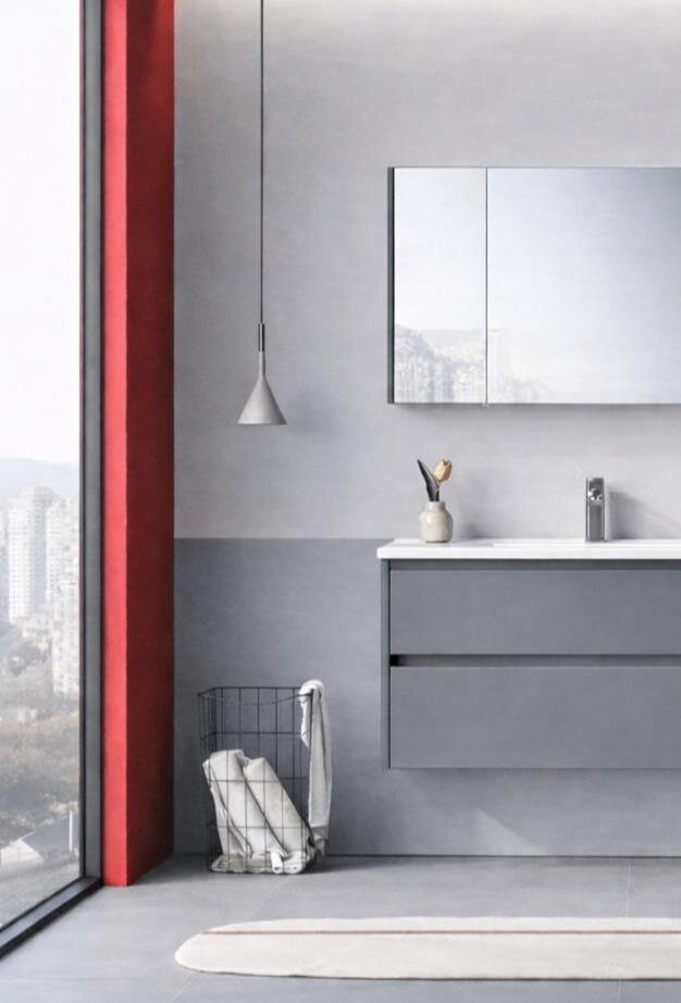 Orka Arno 100 cm Bazalt Gri Banyo Dolabı Takımı (Çekmeceli) , 5008760 - 7