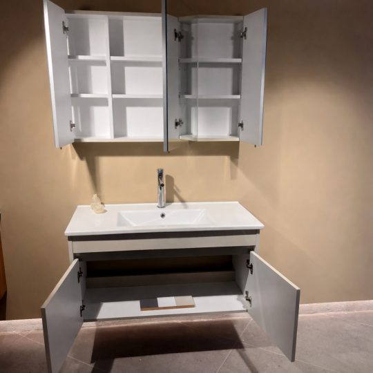 Orka Arno 100 cm Bazalt Gri Banyo Dolabı Takımı (Kapaklı) , 5008763 - 8
