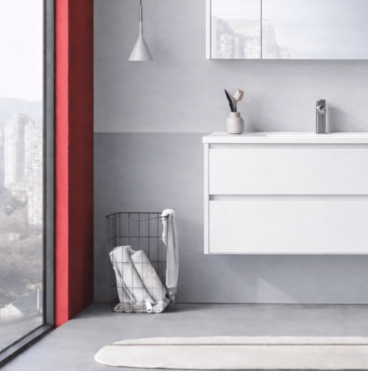 Orka Arno 100 cm Parlak Beyaz Banyo Dolabı Alt Modül ve Lavabo (Çekmeceli) , 5008756 - 7