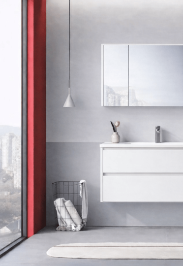 Orka Arno 100 cm Parlak Beyaz Banyo Dolabı Takımı (Çekmeceli) , 5008762 - 7