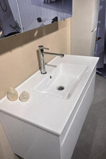 Orka Arno 100 cm Parlak Beyaz Banyo Dolabı Takımı (Kapaklı) , 5008765 - 6