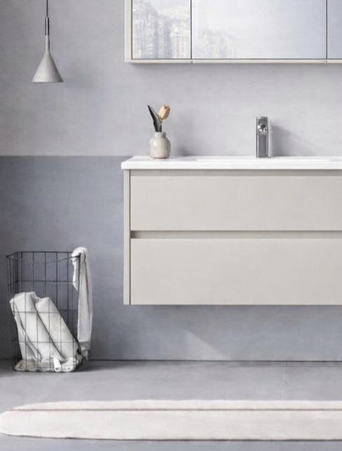 Orka Arno 100 cm Parlak Kaşmir Banyo Dolabı Alt Modül ve Lavabo (Çekmeceli) , 5008755 - 5