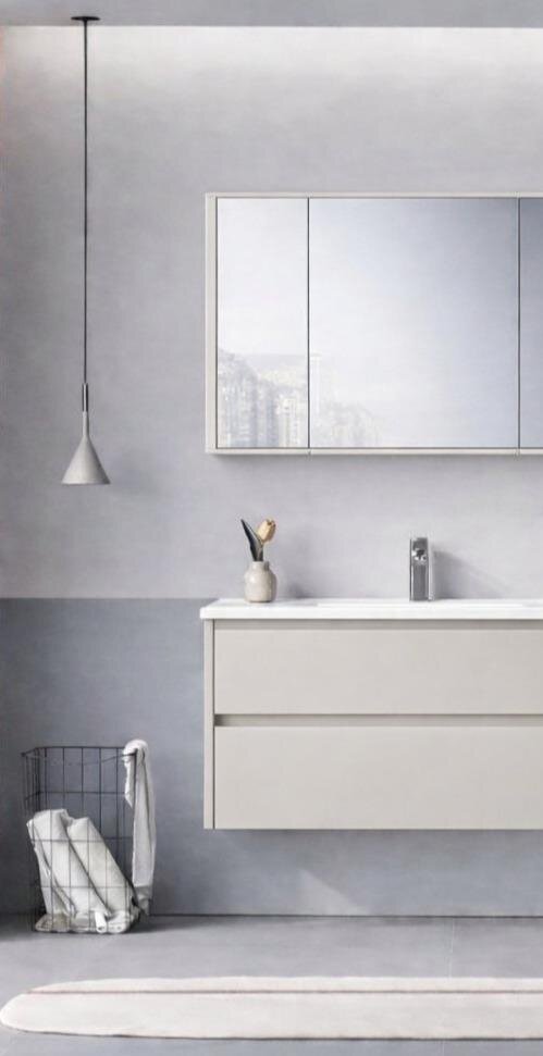 Orka Arno 100 cm Parlak Kaşmir Banyo Dolabı Takımı (Çekmeceli) , 5008761 - 5