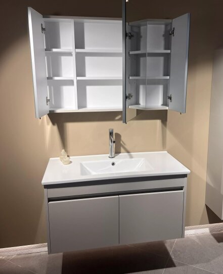 Orka Arno 100 cm Parlak Kaşmir Banyo Dolabı Takımı (Kapaklı) , 5008764 - 7