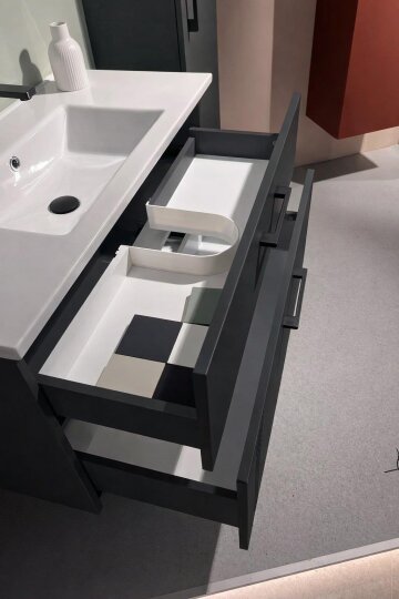 Orka Bari 100 cm Mat Antrasit Banyo Dolabı Alt Modül ve Lavabo, 5006571 - 6