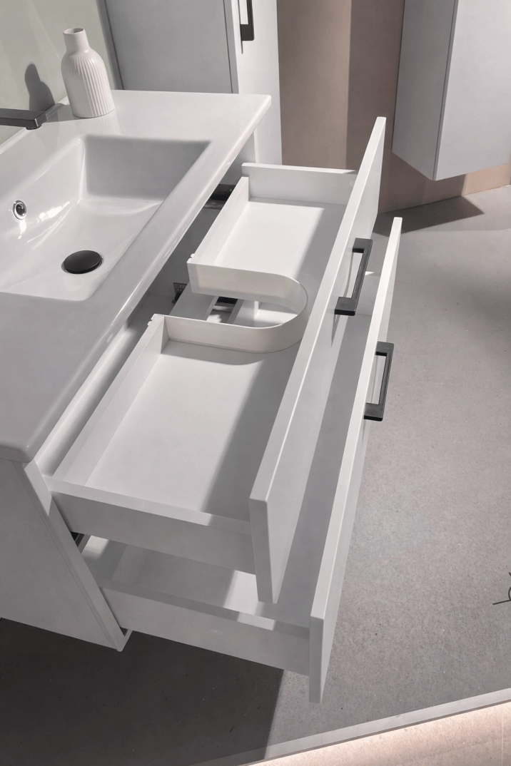 Orka Bari 100 cm Mat Beyaz Banyo Dolabı Alt Modül ve Lavabo, 5006568 - 6