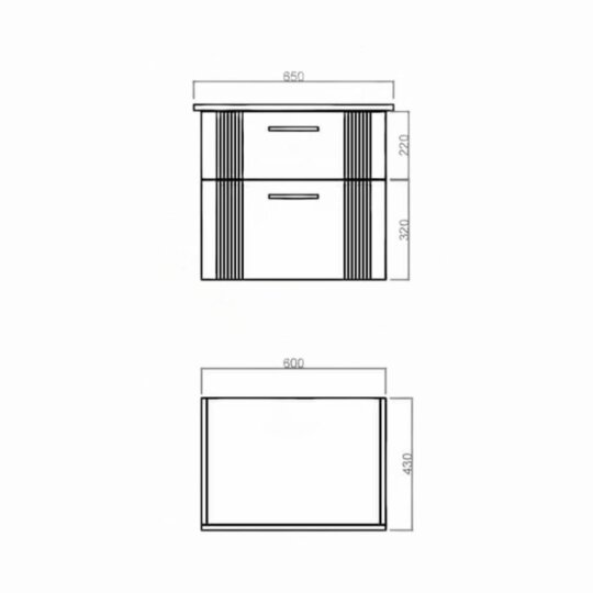 Orka Bari 65 cm Mat Beyaz Banyo Dolabı Alt Modül ve Lavabo, 5006560 - 7