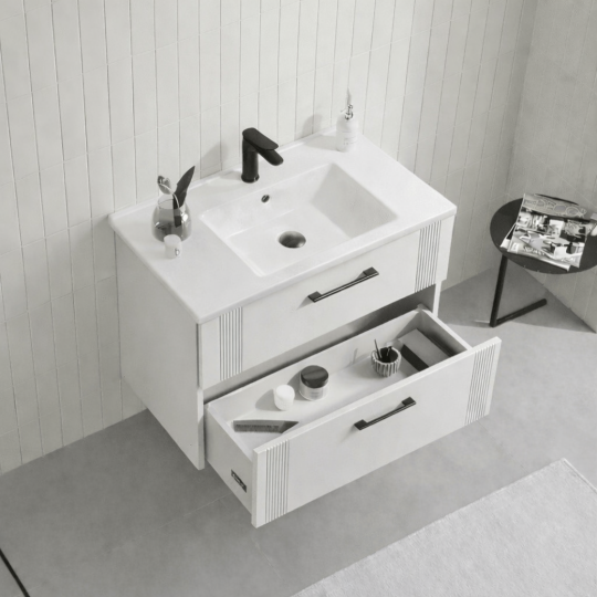 Orka Bari 65 cm Mat Kaşmir Banyo Dolabı Alt Modül ve Lavabo, 5008269 - 3
