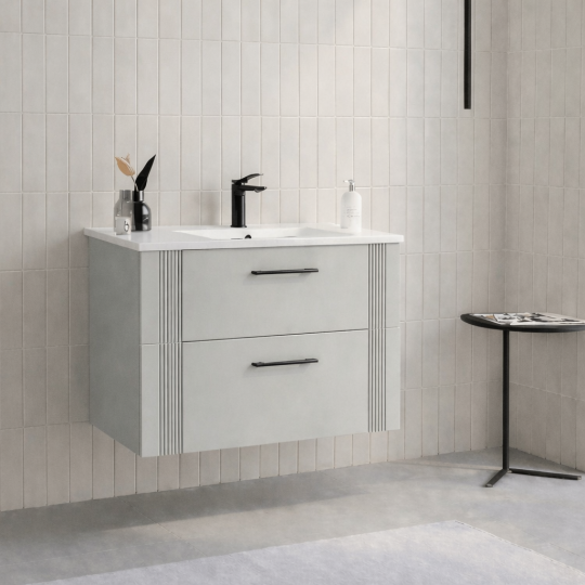 Orka Bari 65 cm Mat Kaşmir Banyo Dolabı Alt Modül ve Lavabo, 5008269 - 4
