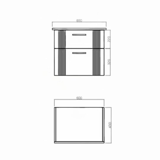 Orka Bari 65 cm Mat Kaşmir Banyo Dolabı Alt Modül ve Lavabo, 5008269 - 5