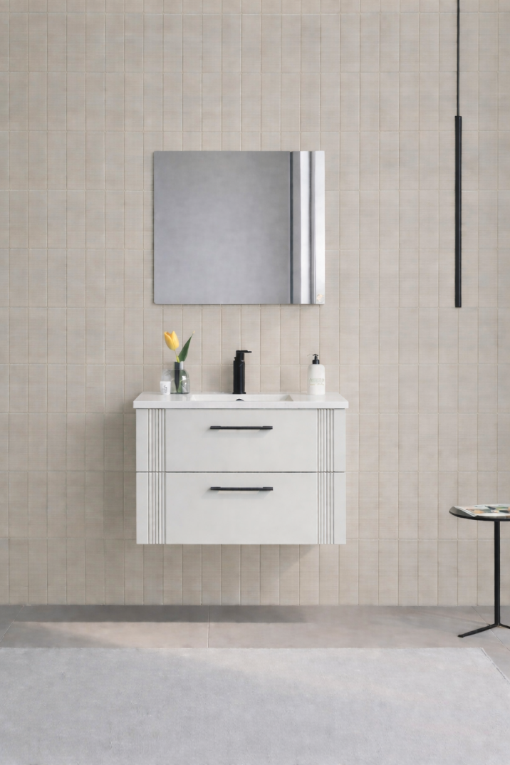 Orka Bari 65 cm Mat Kaşmir Banyo Dolabı Takımı (Dolaplı Ayna) , 5008230 - 1