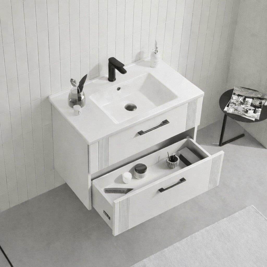 Orka Bari 65 cm Mat Kaşmir Banyo Dolabı Takımı (Dolaplı Ayna) , 5008230 - 3