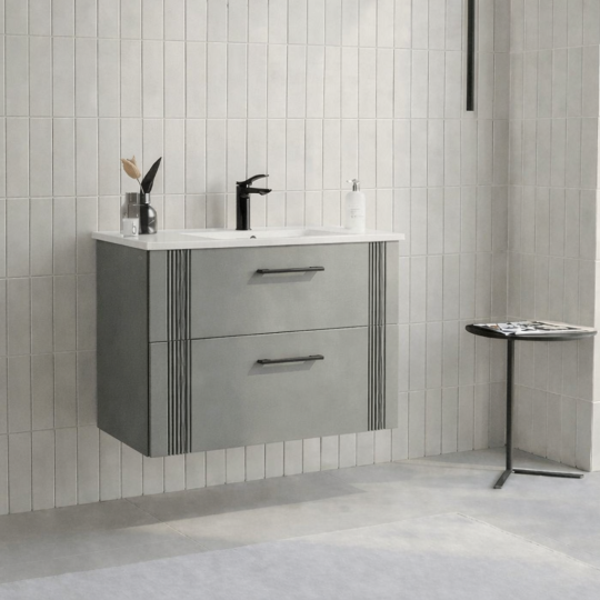 Orka Bari 65 cm Mat Soft Yeşil Banyo Dolabı Alt Modül ve Lavabo, 5006561 - 4