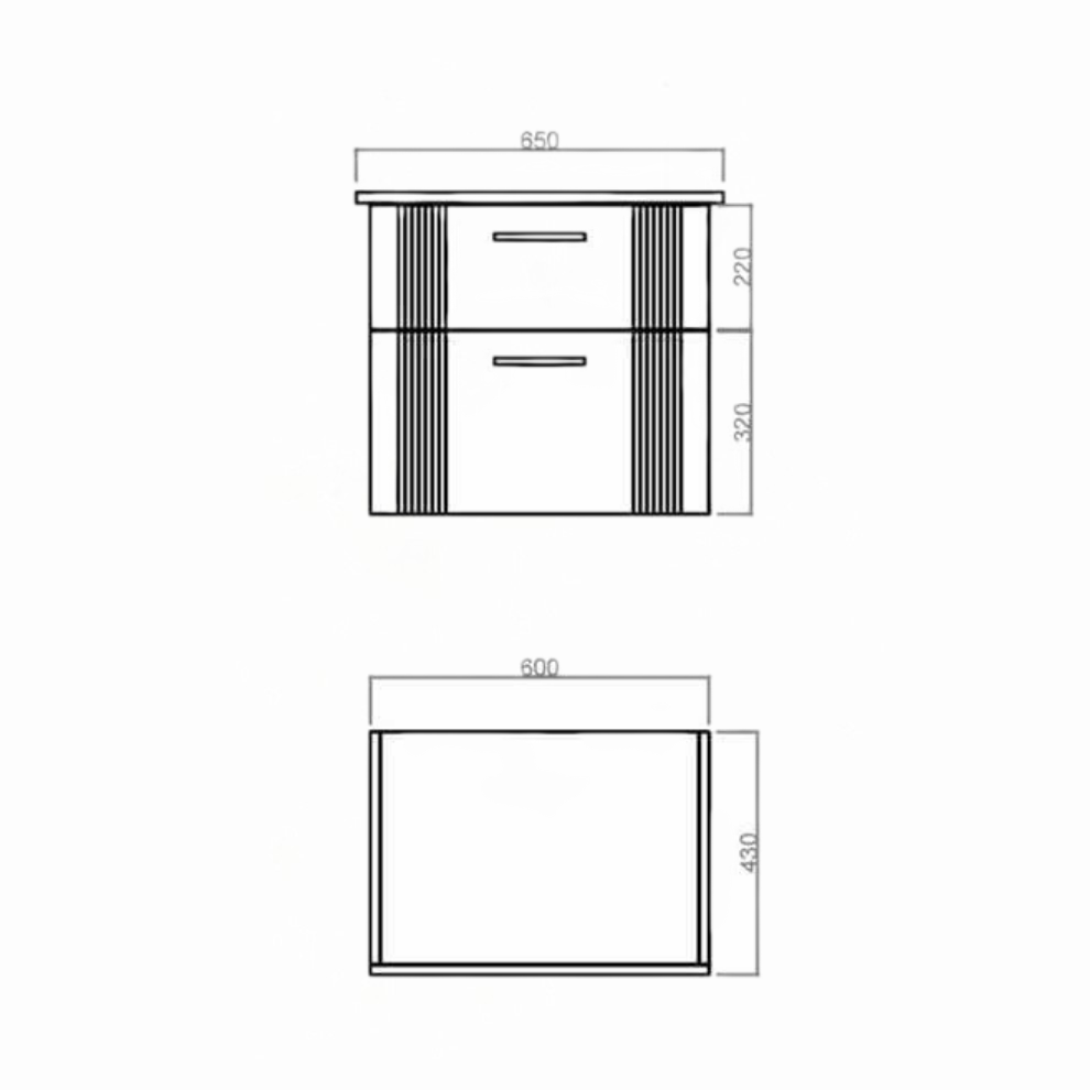Orka Bari 65 cm Mat Soft Yeşil Banyo Dolabı Alt Modül ve Lavabo, 5006561 - 7