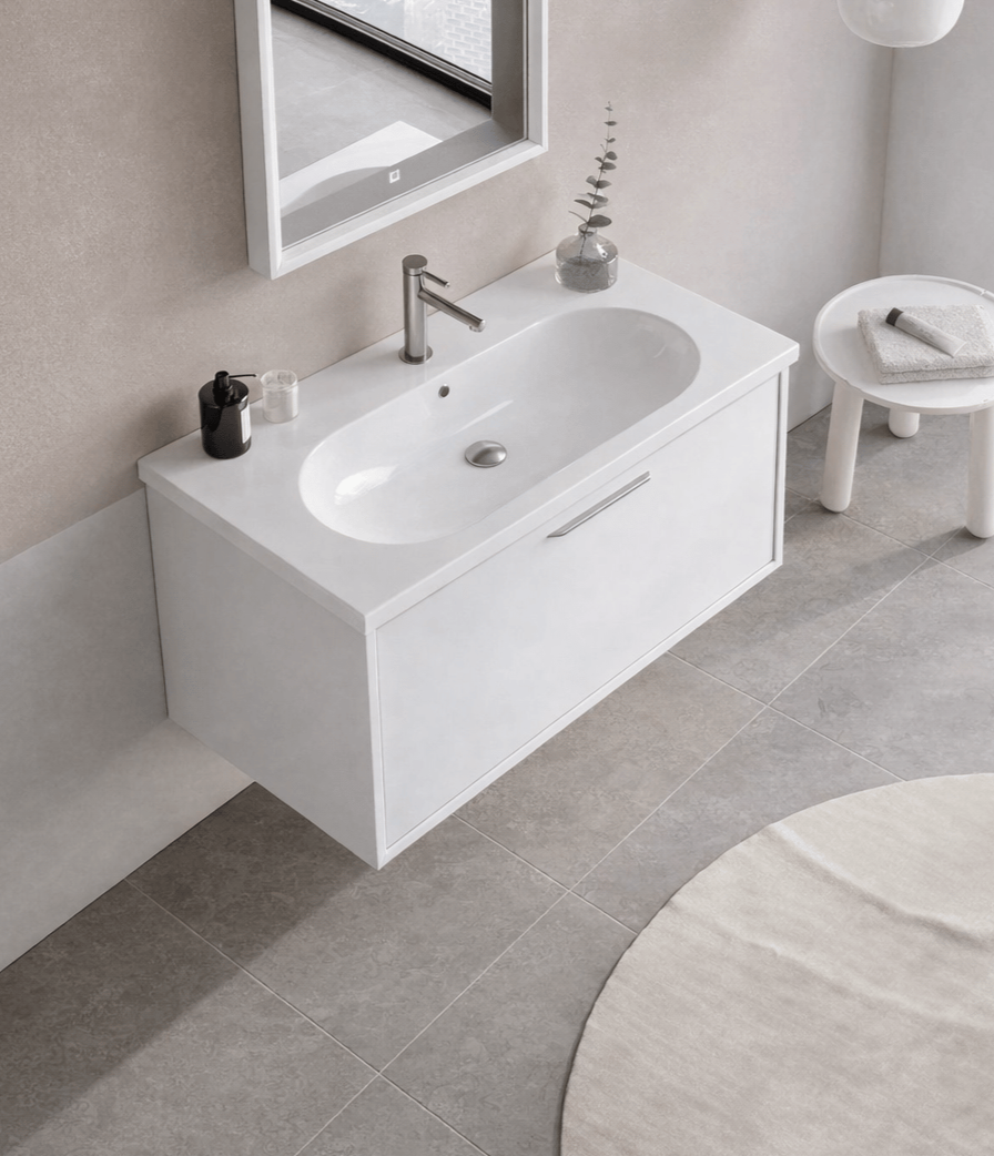 Orka Clay 100 cm Beyaz Banyo Dolabı Alt Modül ve Lavabo, 5002191 - 4