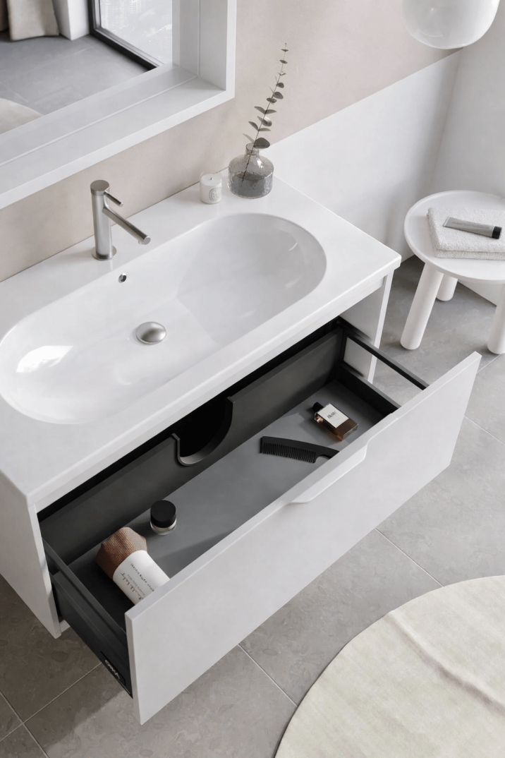 Orka Clay 100 cm Beyaz Banyo Dolabı Alt Modül ve Lavabo, 5002191 - 6