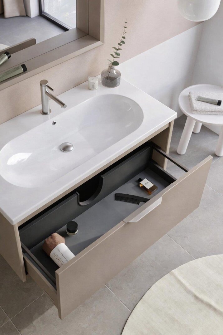 Orka Clay 100 cm Sahra Banyo Dolabı Alt Modül ve Lavabo, 5002190 - 7