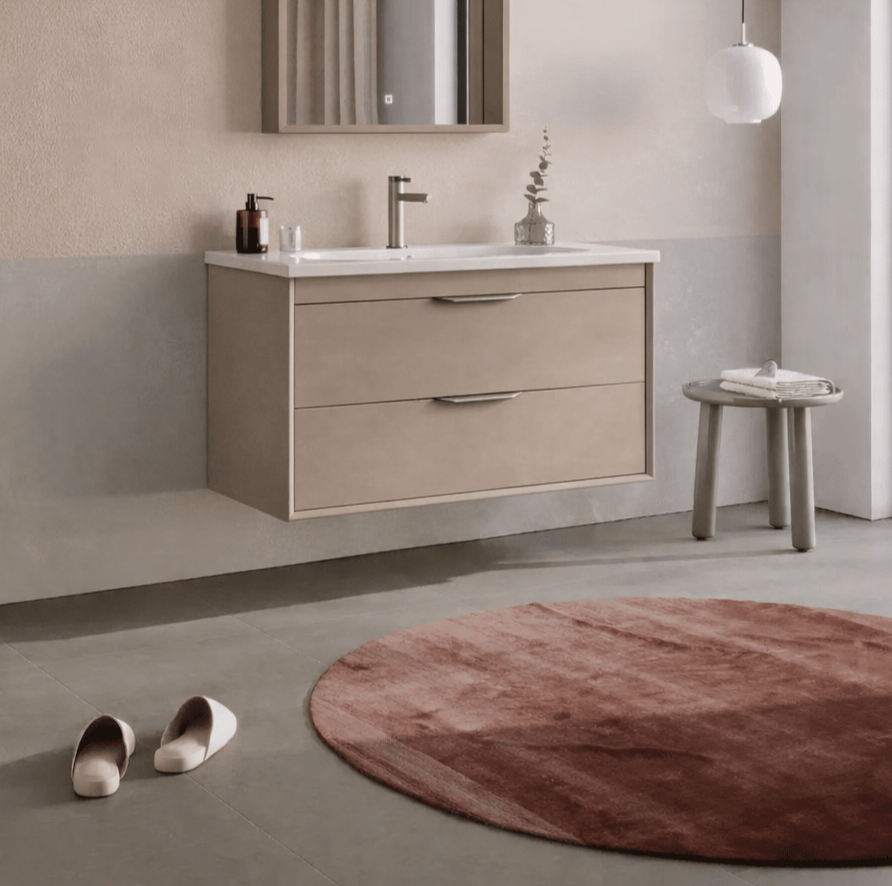 Orka Clay 100 cm Sahra Banyo Dolabı Alt Modül ve Lavabo (Çift Çekmeceli), 5004387 - 3