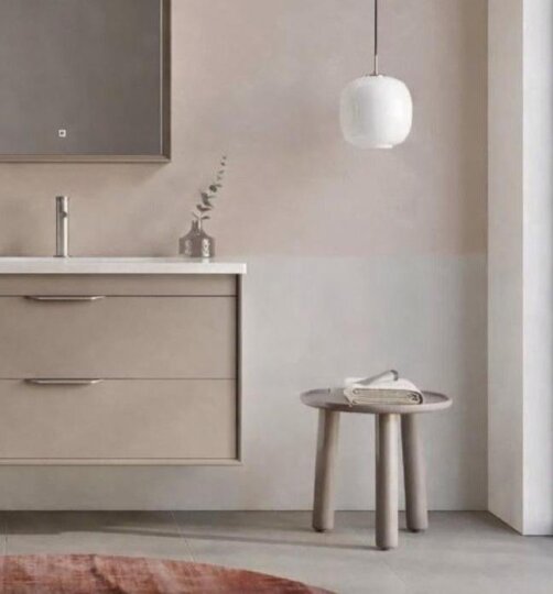 Orka Clay 100 cm Sahra Banyo Dolabı Alt Modül ve Lavabo (Çift Çekmeceli), 5004387 - 5