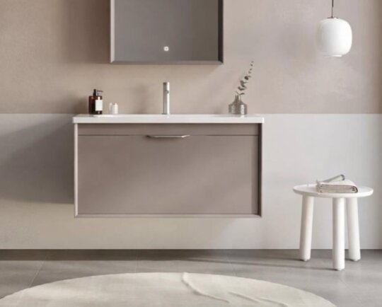 Orka Clay 100 cm Toprak Banyo Dolabı Alt Modül ve Lavabo, 5002189 - 2