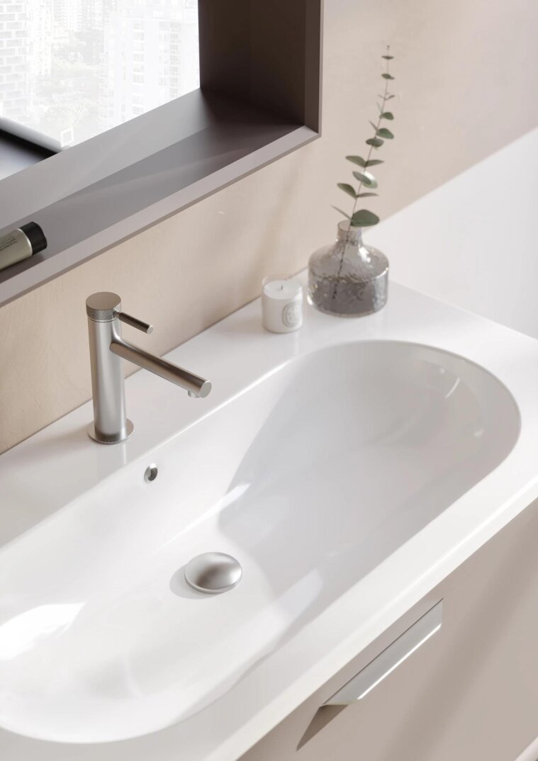 Orka Clay 100 cm Toprak Banyo Dolabı Alt Modül ve Lavabo, 5002189 - 5