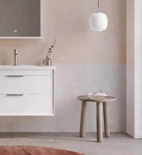 Orka Clay 65 cm Beyaz Banyo Dolabı Alt Modül ve Lavabo (Çift Çekmeceli), 5004379 - 5
