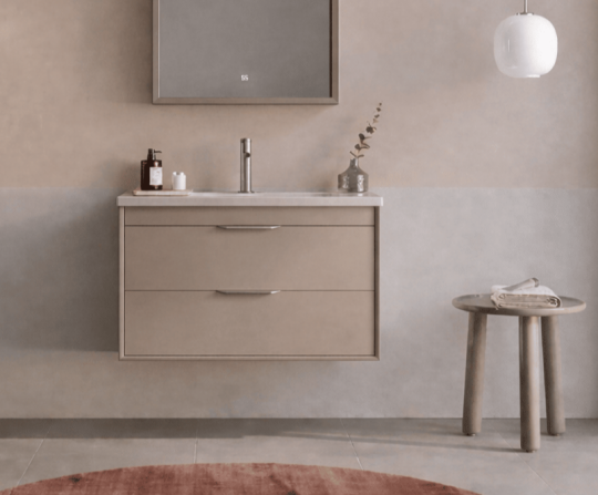 Orka Clay 65 cm Sahra Banyo Dolabı Alt Modül ve Lavabo (Çift Çekmeceli), 5004381 