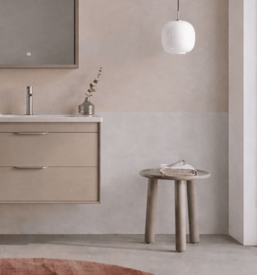 Orka Clay 65 cm Sahra Banyo Dolabı Alt Modül ve Lavabo (Çift Çekmeceli), 5004381 - 5