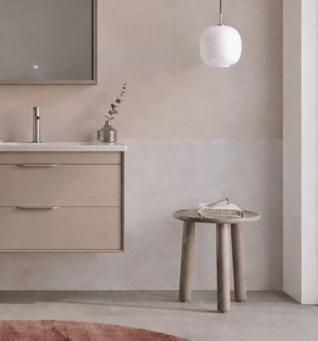 Orka Clay 65 cm Sahra Banyo Dolabı Alt Modül ve Lavabo (Çift Çekmeceli), 5004381 - 5