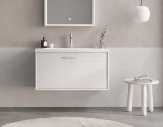 Orka Clay 80 cm Beyaz Banyo Dolabı Alt Modül ve Lavabo, 5002194 
