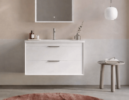 Orka Clay 80 cm Beyaz Banyo Dolabı Alt Modül ve Lavabo (Çift Çekmeceli), 5004382 - 2