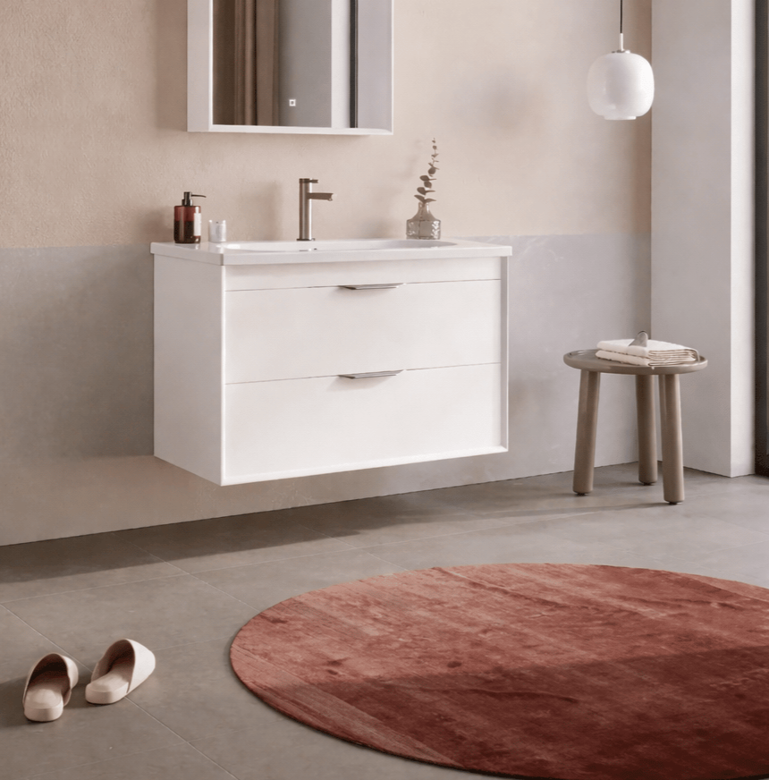 Orka Clay 80 cm Beyaz Banyo Dolabı Alt Modül ve Lavabo (Çift Çekmeceli), 5004382 - 3