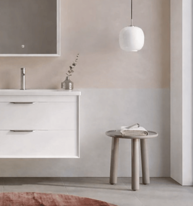 Orka Clay 80 cm Beyaz Banyo Dolabı Alt Modül ve Lavabo (Çift Çekmeceli), 5004382 - 5